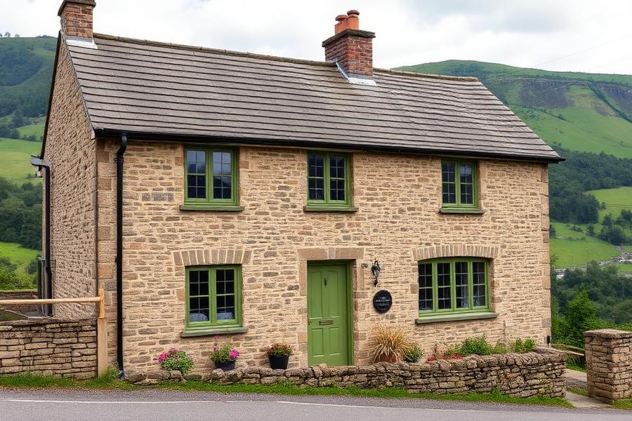 Refurbished residential cottage exterior